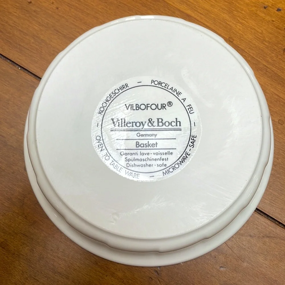 Villeroy & Boch BASKET Pattern Porcelain Quiche Dish 5 1/4